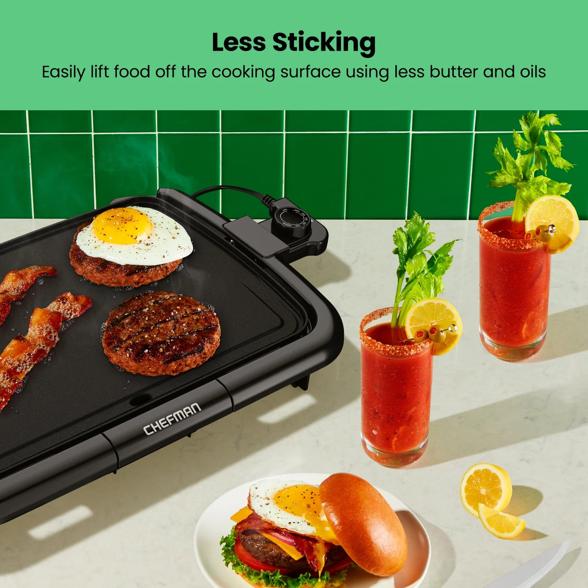 Electric Griddle Non-Stick 10"x16" Black N9980
