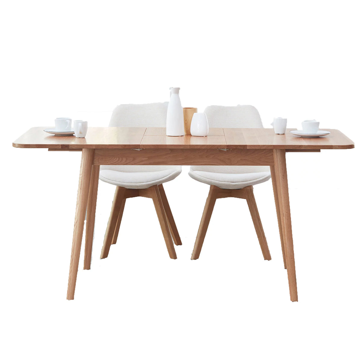Solid Wood Dining Table for 6-8 People Light Oak G25201