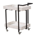 Antique White/Black 2 Shelf Serving Cart K610