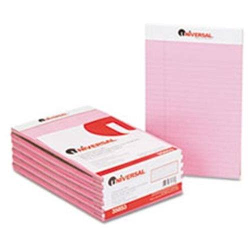 Pink Perforated Note Pads, Wide Rule, 5 x 8, 50-Sheet, Dozen J846