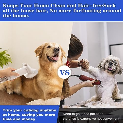 Pet Grooming Kit with 4 Hair Clipper Combs, 2.5L Vacuum Cleaner, and 7 Pet Grooming Tools O510974