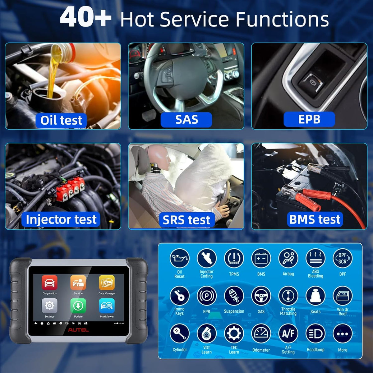 40+ Service Active Test Injector Coding Android 11 OBD2 Auto Scan Tool O7536