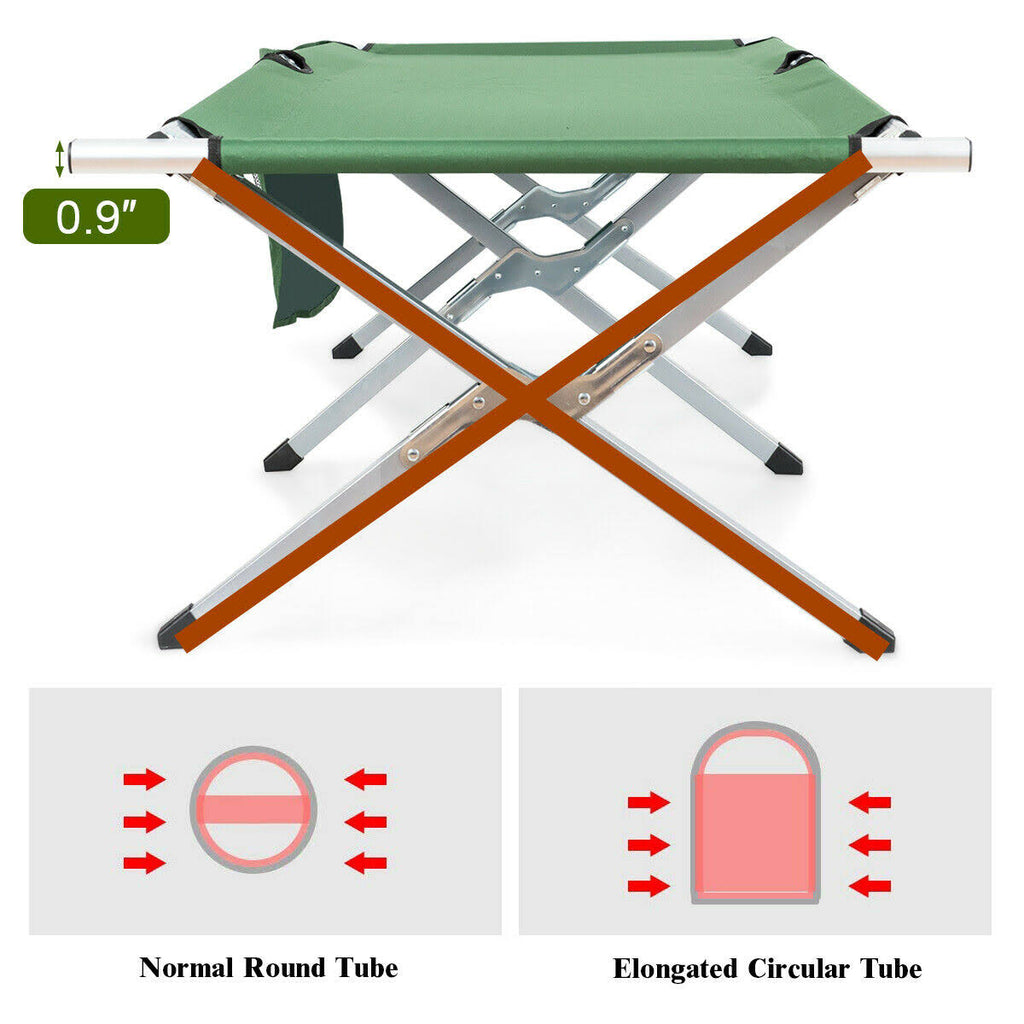 Heavy-Duty Folding Camping Cot with Carry Bag W2245