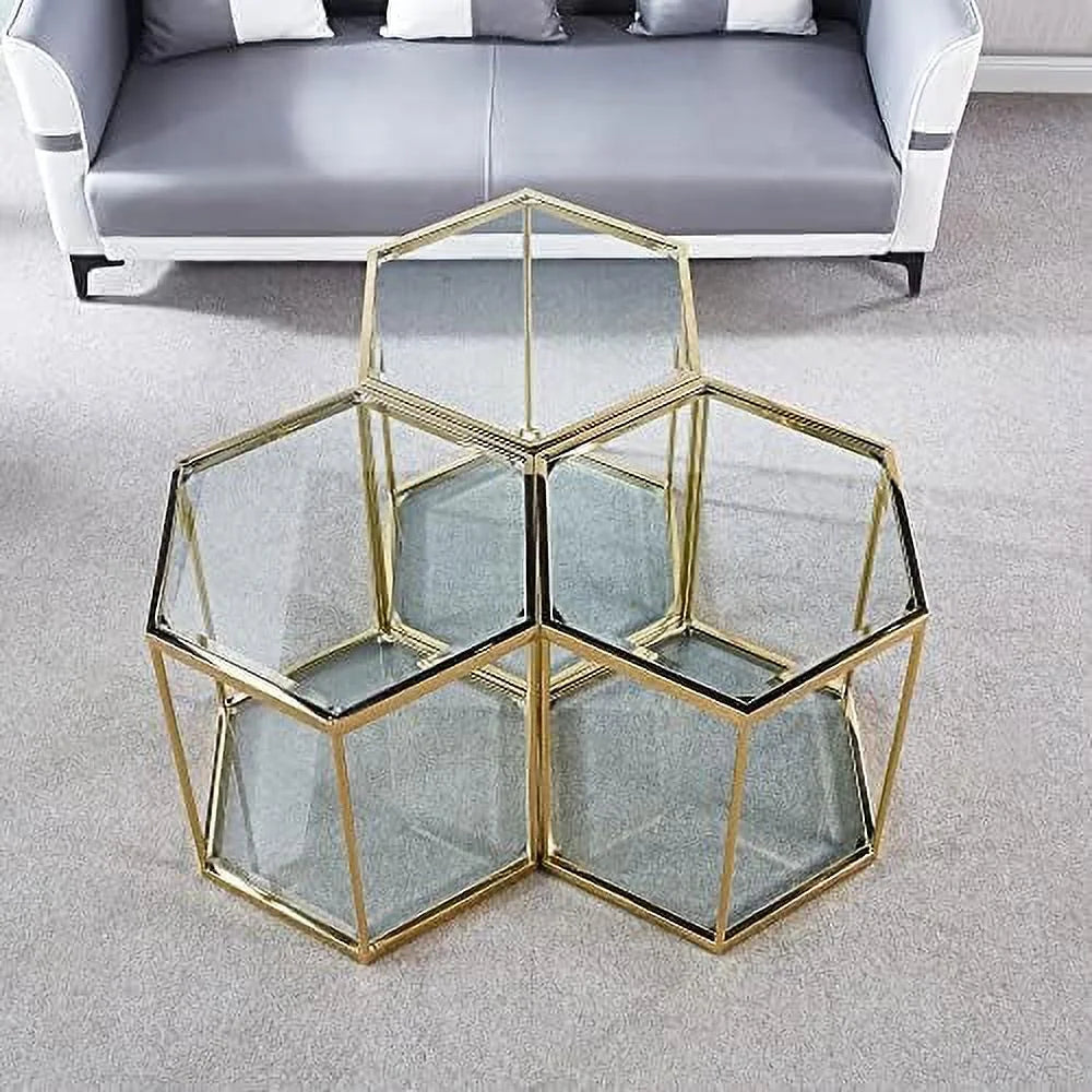 Round Clear Glass End Table with Chrome Legs R3434