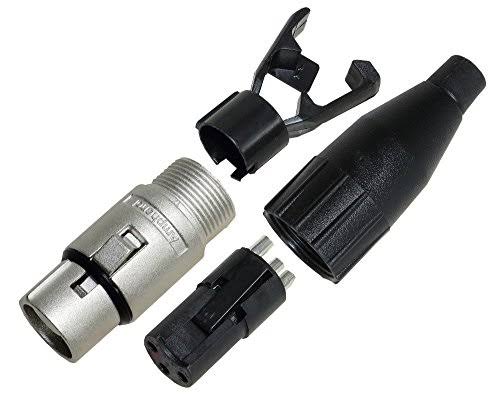 4 Units 1 Foot Canare L-4E6S Star Quad Balanced Microphone Cables with Amphenol Silver XLR Connectors B5276