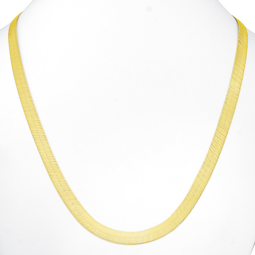 10k Yellow Gold Herringbone Chain Necklace 16" - 24" R98498