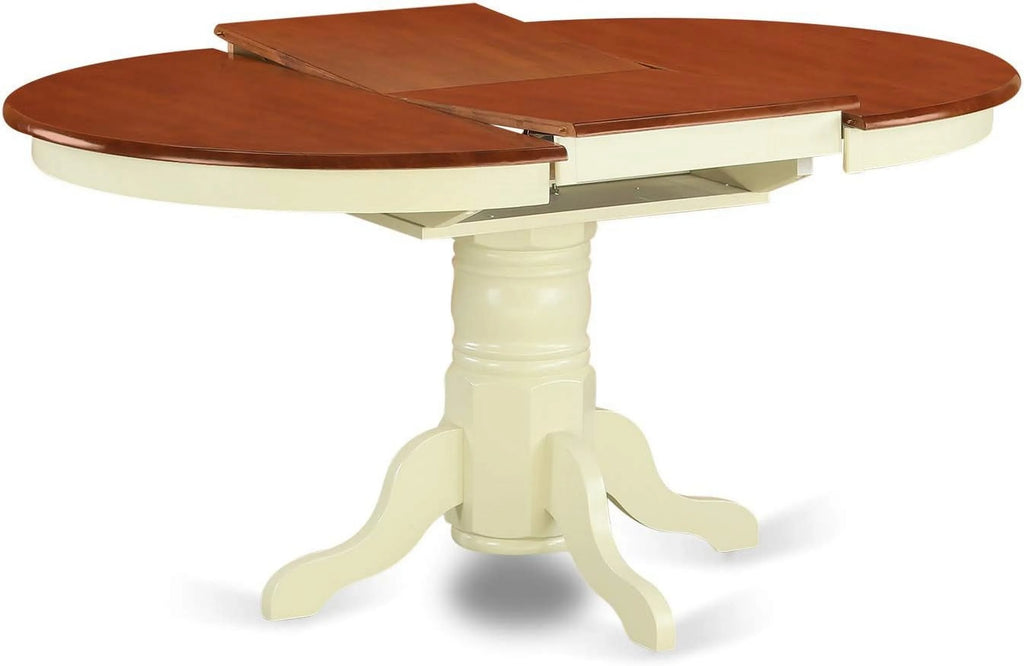 Oval Wooden Dining Table with Butterfly Leaf D3644