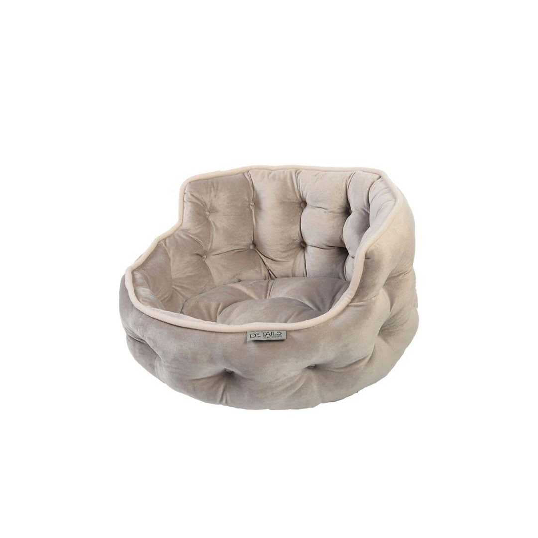 Mini Tufted Velvet Round Cuddler Pet Bed B206840