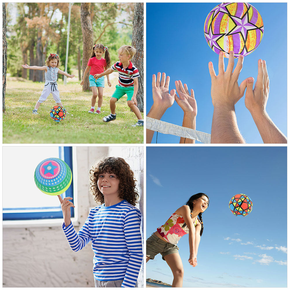6 Pcs Inflatable Beach Ball Volleyball for Kids M4376
