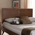 Walnut Brown Finished Wood Headboard L7876
