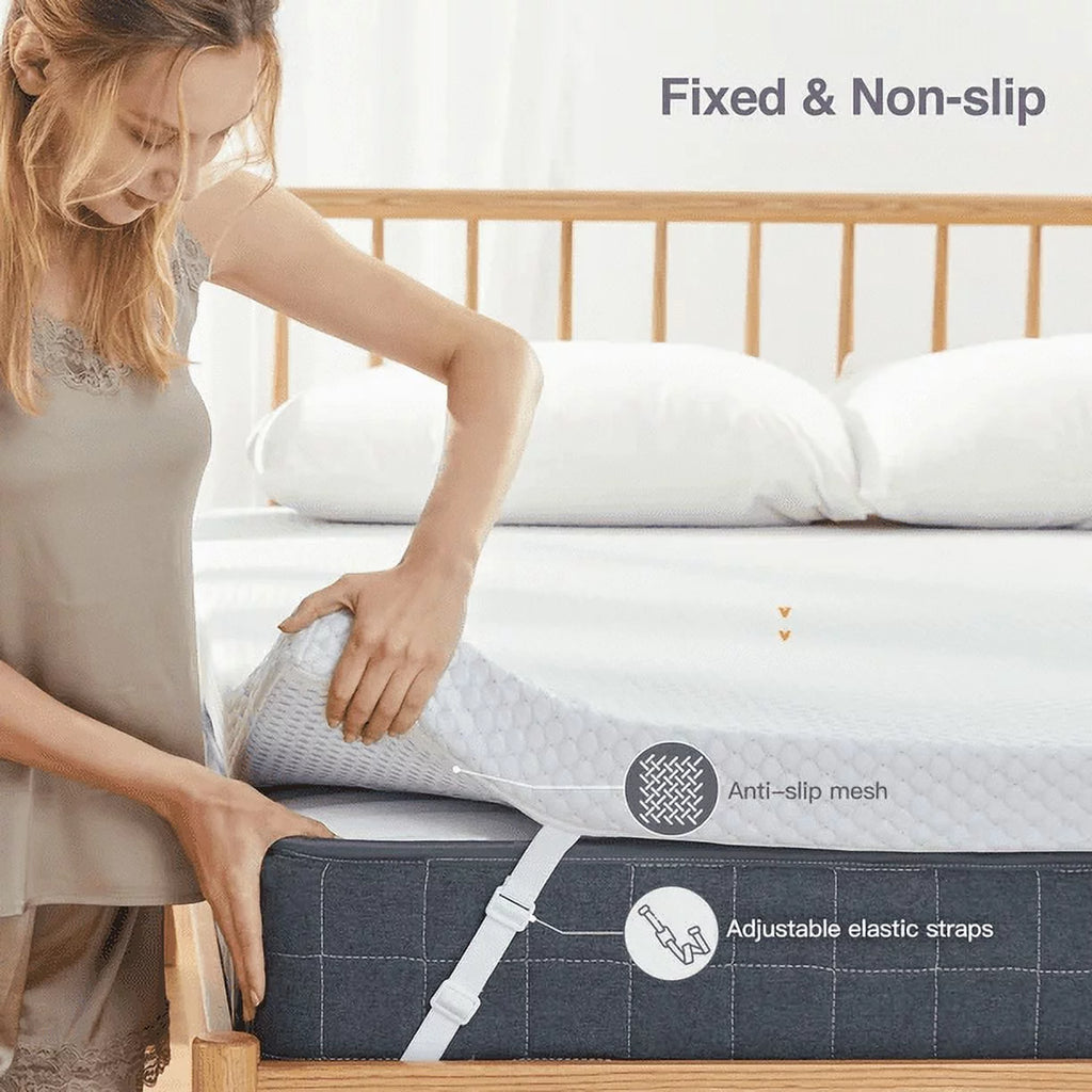 2 inch Gel Memory Foam Mattress Topper with Washable Cover I63280