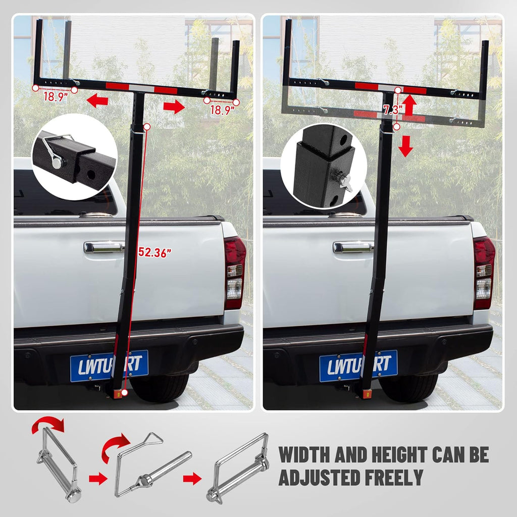 Pickup Truck Bed Extender, Heavy Duty Steel Hitch Mount H8601