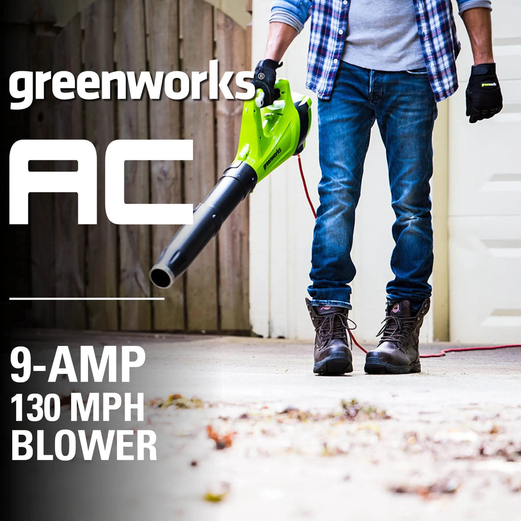 9 Amp 530 CFM Corded Electric Axial Leaf Blower H56716
