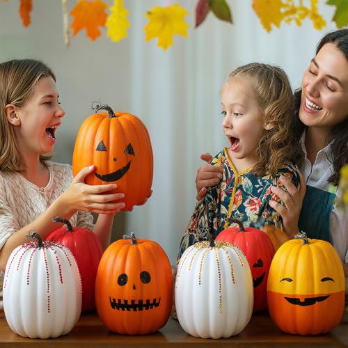4 Sets 9.1 Inch Artificial Foam Pumpkins L853