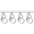 4-Light White Square LED Track Kit with Floating Canopy E90640