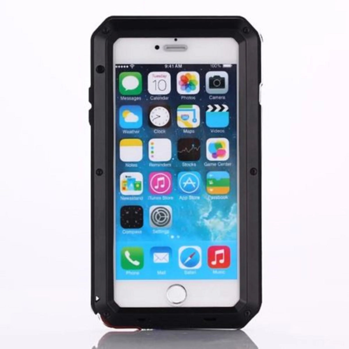 Black Heavy Duty Aluminum iPhone SE 3rd Generation 2022 Case K3282