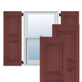 12 in. x 47 in. Exterior Real Wood Pine Raised Panel Shutters Pair O6537