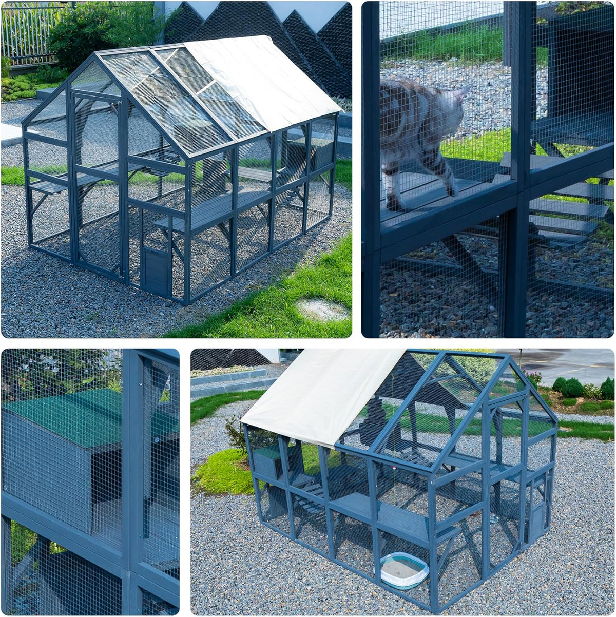 Large Catio Outdoor Cat Enclosure J75379