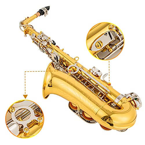 Black/gold keys Eb Alto Saxophone with Case P9228