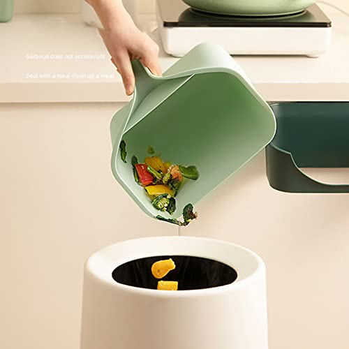 Green Plastic Small Trash Bin Y676