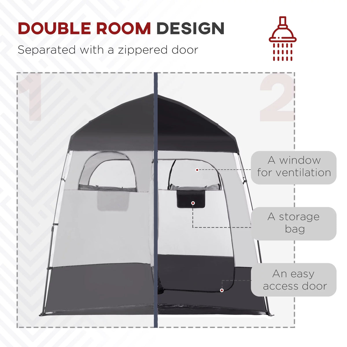Pop Up Shower Tent with Carry Bag I291