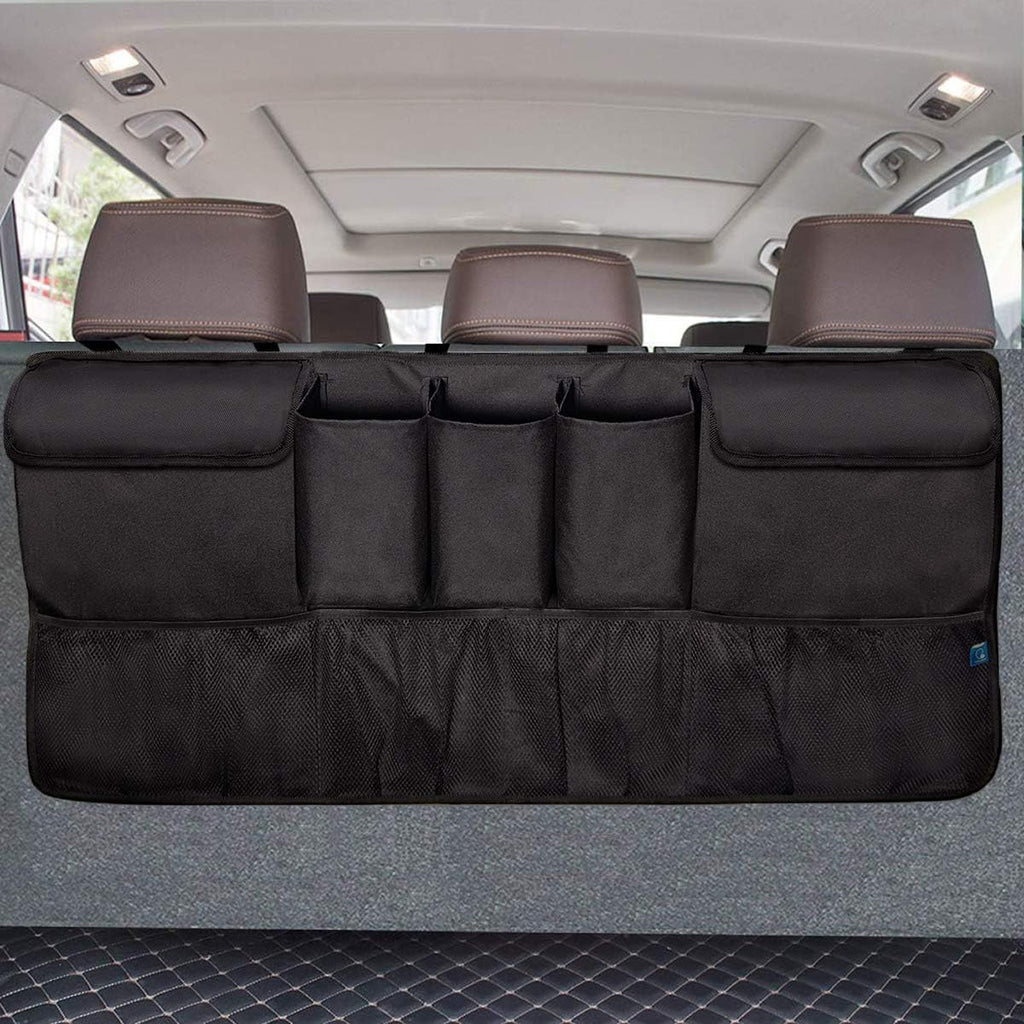 Trunk Organizer Car Storage with 5 Deep Pockets & 4 Pockets Mesh, Pack of 2 T86185