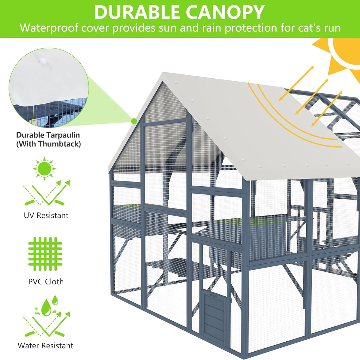 Large Catio Outdoor Cat Enclosure J75379