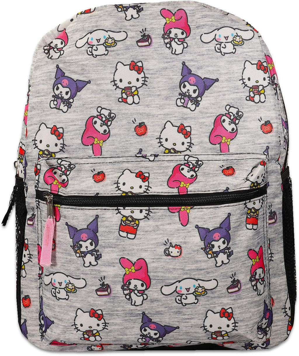 16" Hello Kitty Backpack with Front Pocket and Stickers A75521