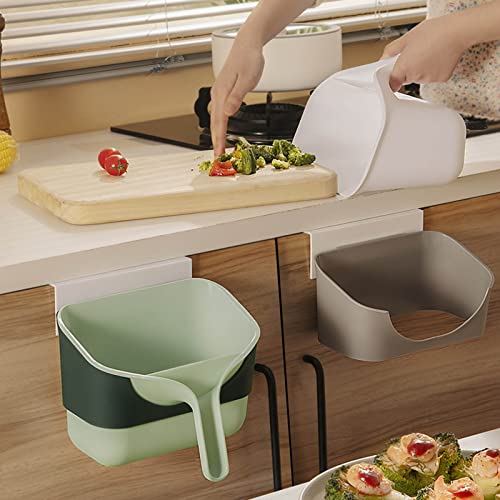 Green Plastic Small Trash Bin Y676