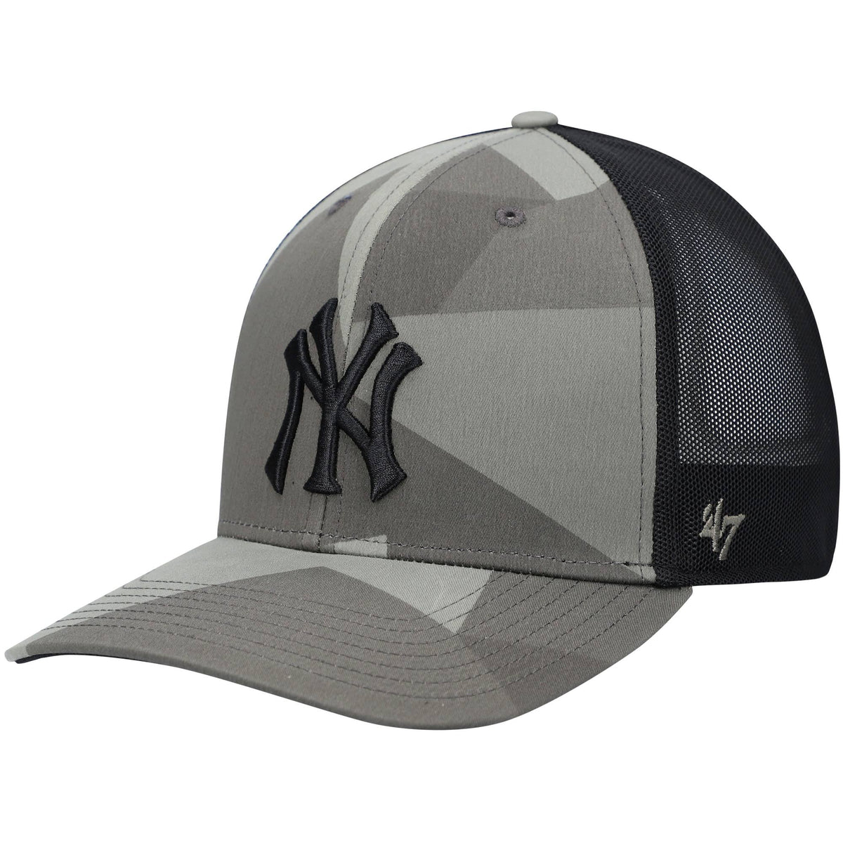 New York Yankees Camo Black Snapback Hat W5982