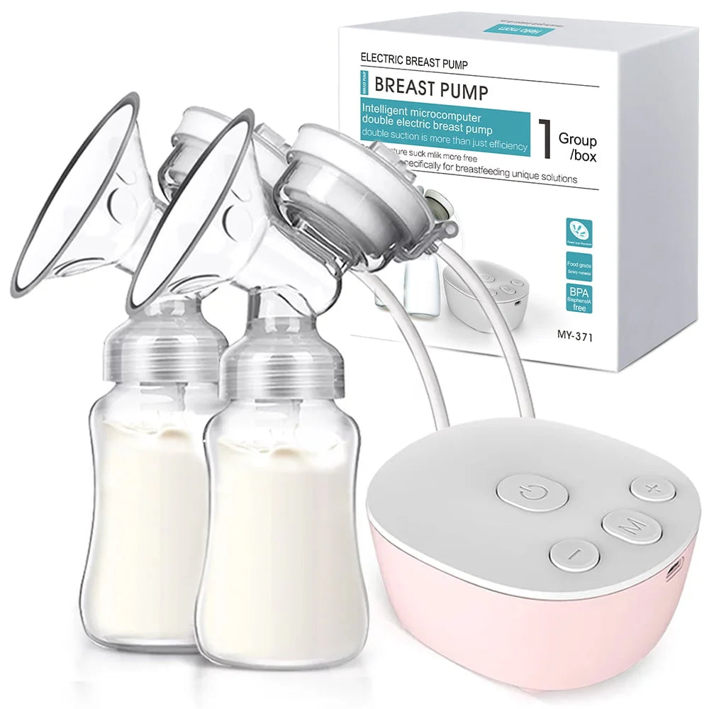 Double Electric Breast Pump, Portable Anti-Backflow 3 Modes 9 Levels, Pink D5024