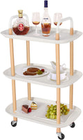 3-Tier Rolling Storage Cart with Lockable Wheels V4453