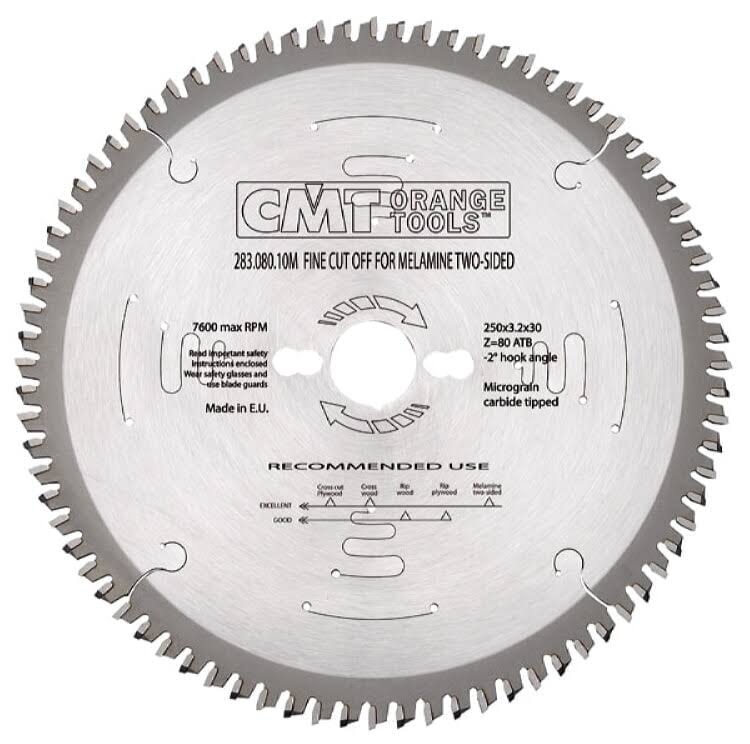 Industrial Melamine & Fine Cut-Off Saw Blade, 220mm x 64 Teeth with 30mm Bore O64654