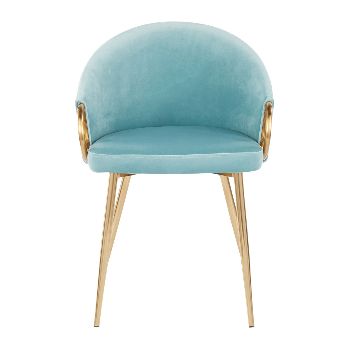 Light Blue Velvet Upholstered Chair G75995