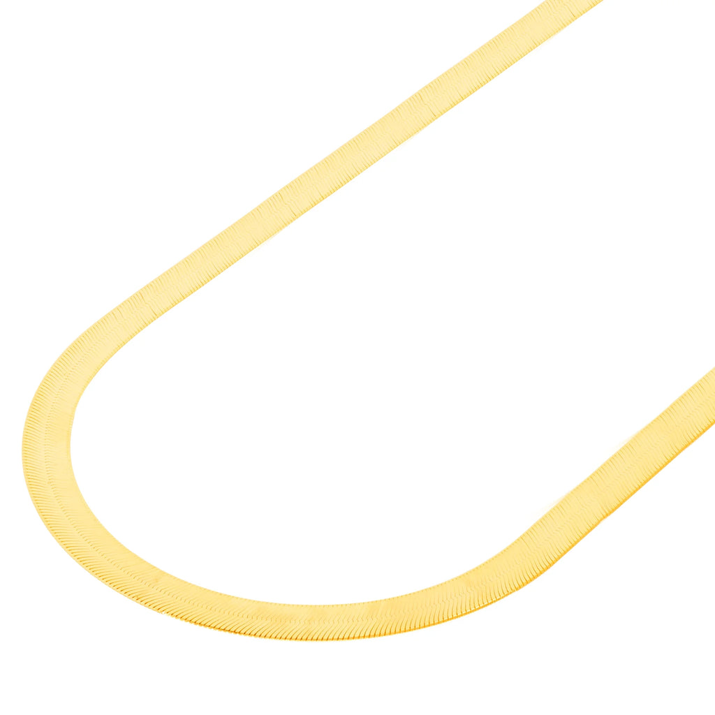 10k Yellow Gold Herringbone Chain Necklace 16" - 24" R98498