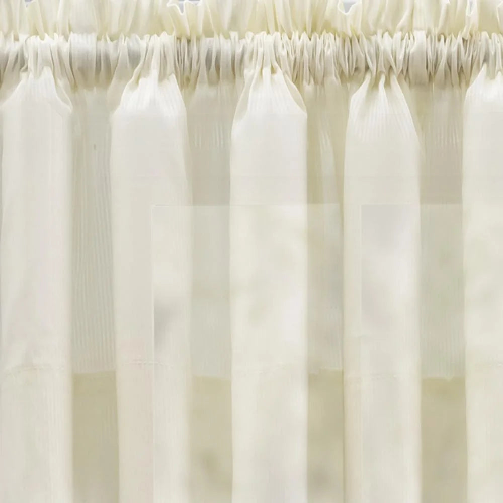 Tailored Curtain Panel Pair with Ties 80" x 54" Natural J5284