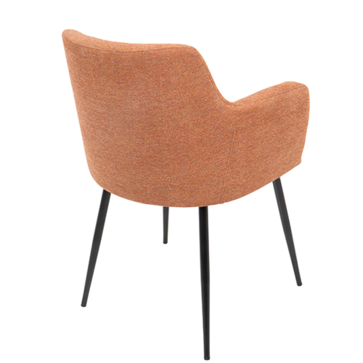 Orange Fabric Dining Accent Chair Set of 2 A4715