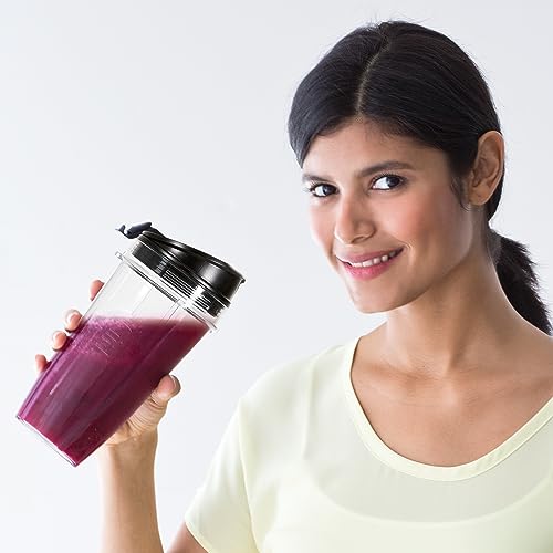 Compact Personal Blender, 700-Watt, 16-oz. Cups and Spout Lids, Black F8502