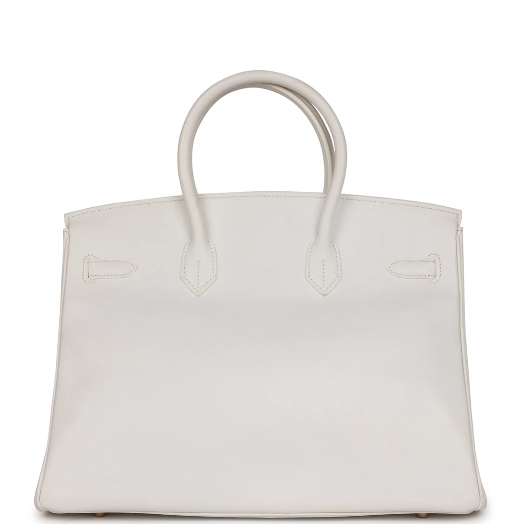 Pre-owned White Epsom Leather Birkin 35 R594138