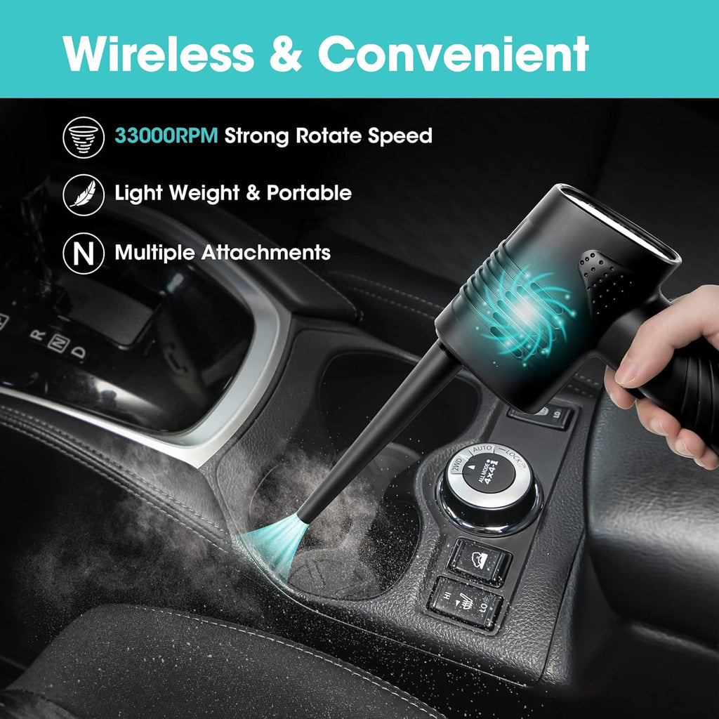 Cordless Electric Compressed Air Duster 33000 RPM 6000mAh Reusable Portable Air Duster A259