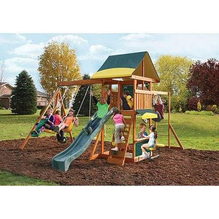 Cedar Wooden Play Swing Set V1253