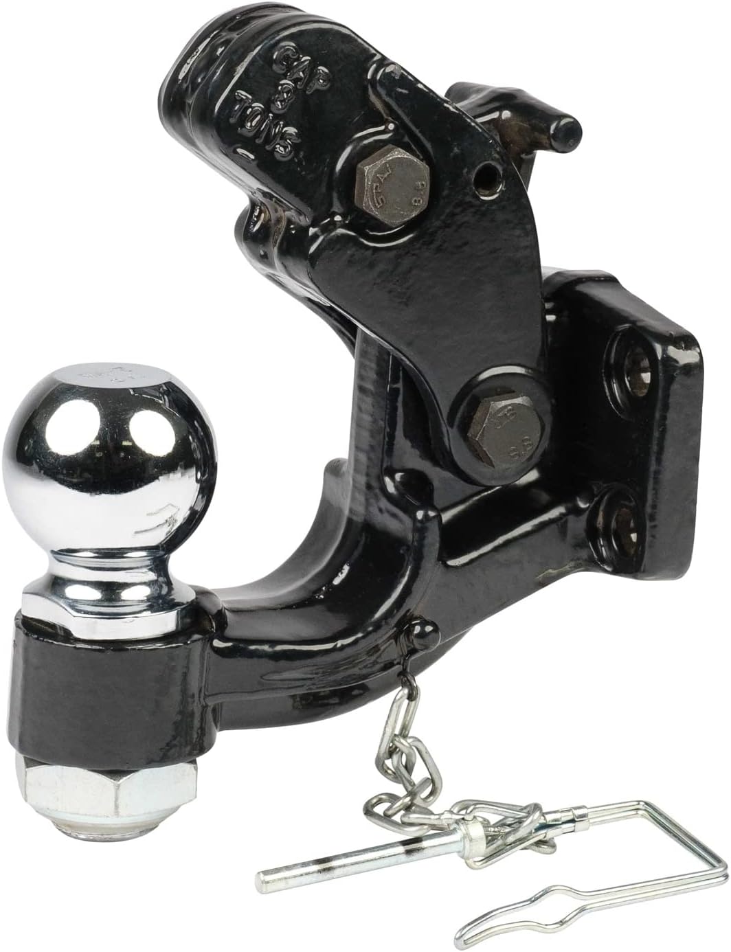 Pintle Hitch with 2-5/16-Inch Trailer Ball, 8 Ton Combination Hitch with Mounting Kit B92909