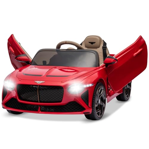 White Licensed Bentley Bacalar Kids Electric Car with Parent Remote Control U65761