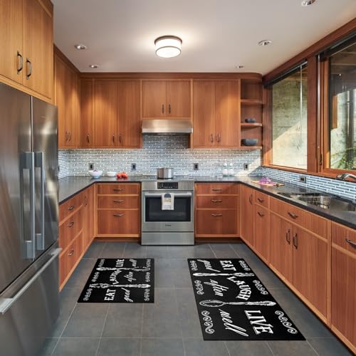 Boho Kitchen Mat Set of 2 Non Slip Thick Kitchen Rugs Z748459
