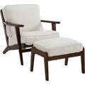 Beige Linen Fabric Accent Chair with Arm B799470