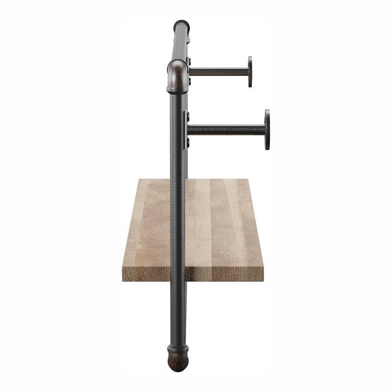Sand Black Wood Wall Shelf Q7733