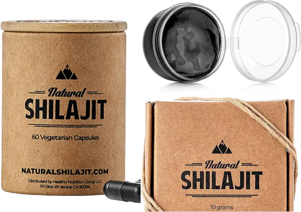 Shilajit Resin 10 Gram Supplement with Fulvic Acid & Trace Minerals 60 Count Q7252