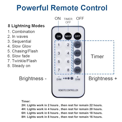 1000 LED 328 FT Waterproof String Lights with Remote & 8 Modes S785178