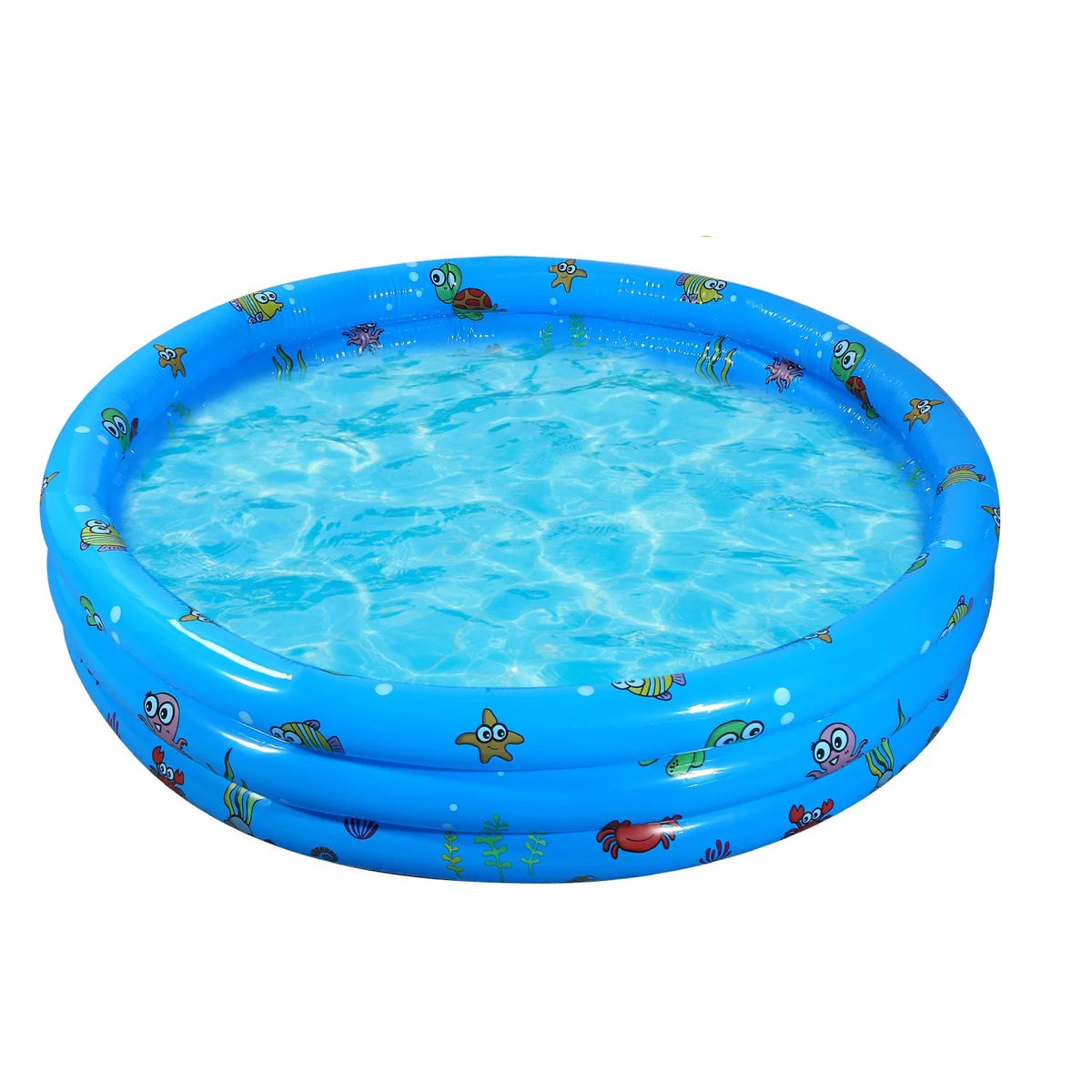 Inflatable Kids Pool, Blue Swimming Pool for Toddler, Blow Up Ball Pit Pool, 51x13 W79906