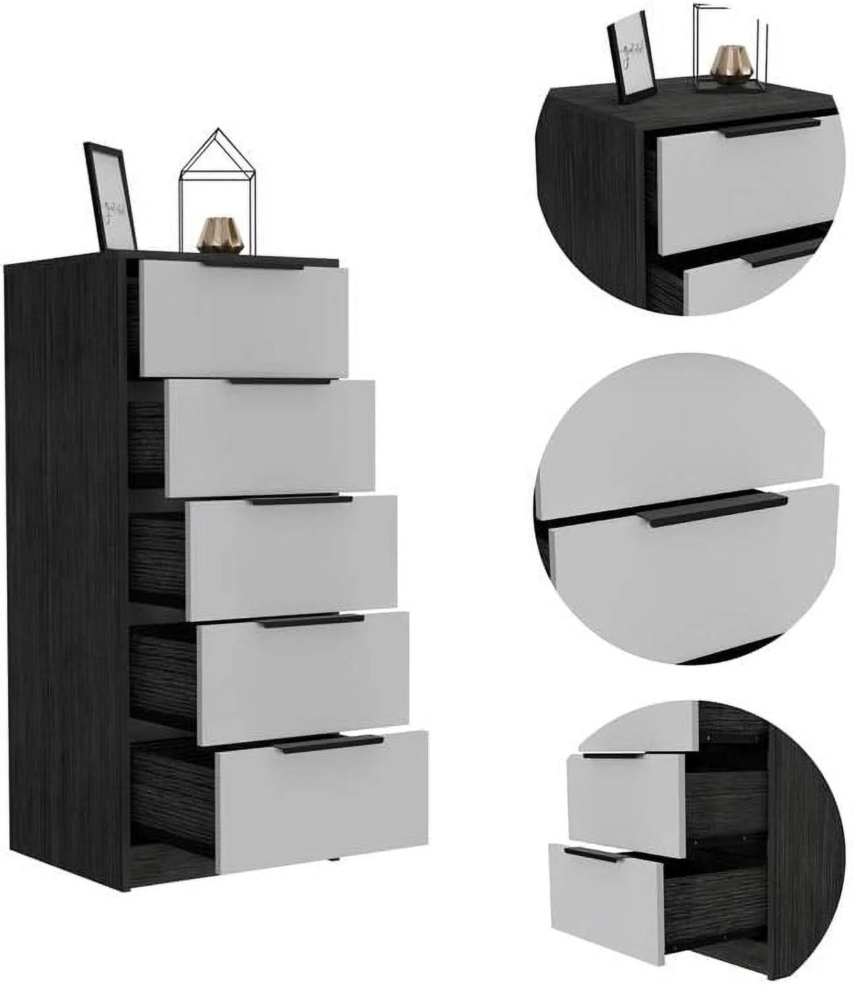 Modern 5-Drawer Engineered Wood Dresser E346490